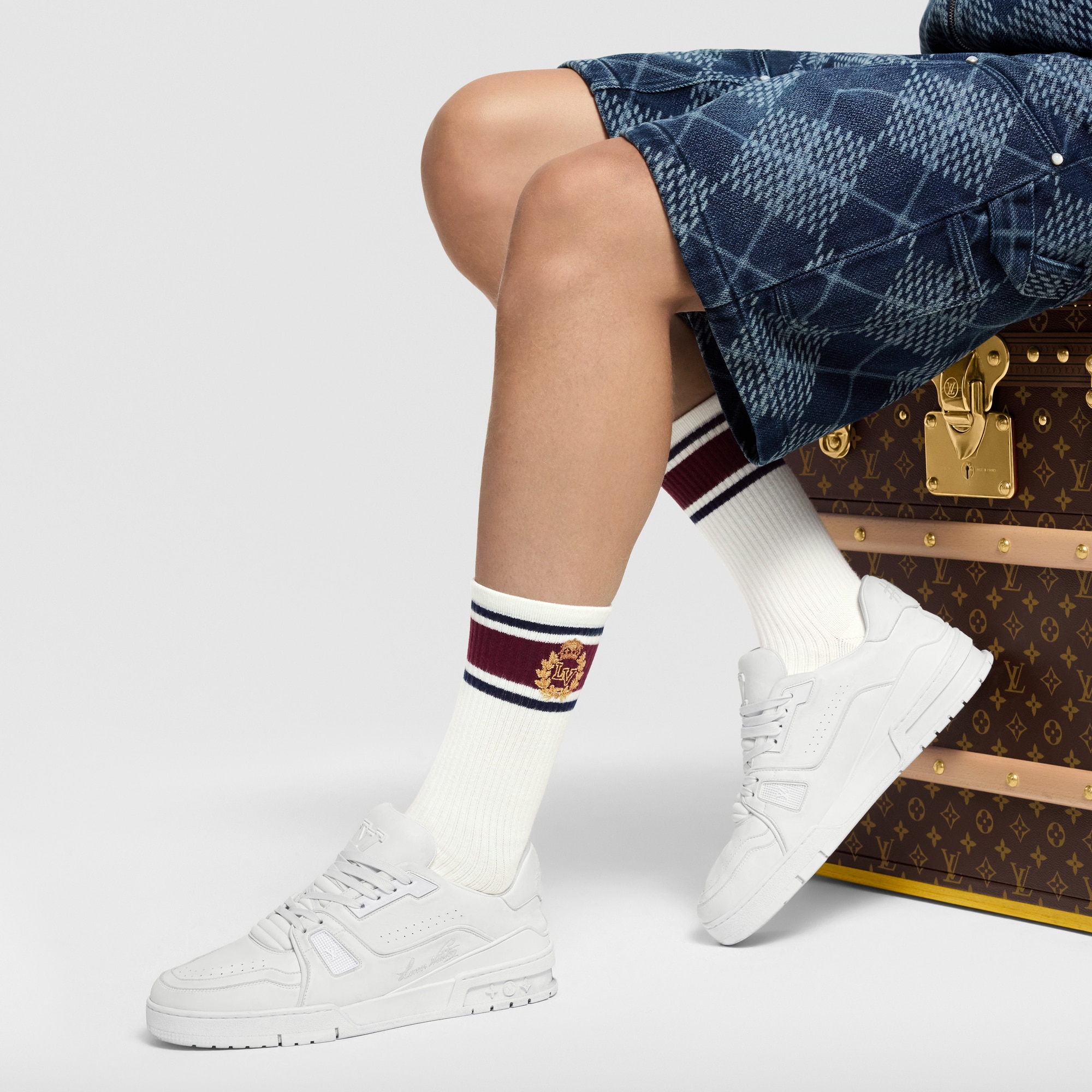 LV Trainer Distressed Sneaker - Men - Shoes | LOUIS VUITTON ®